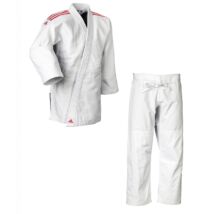 Adidas Quest fehér judo ruha piros vállcsík J690