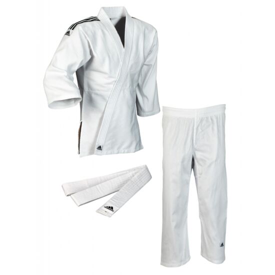 Adidas J350 Club Judo gi fekete/fehér vállcsík